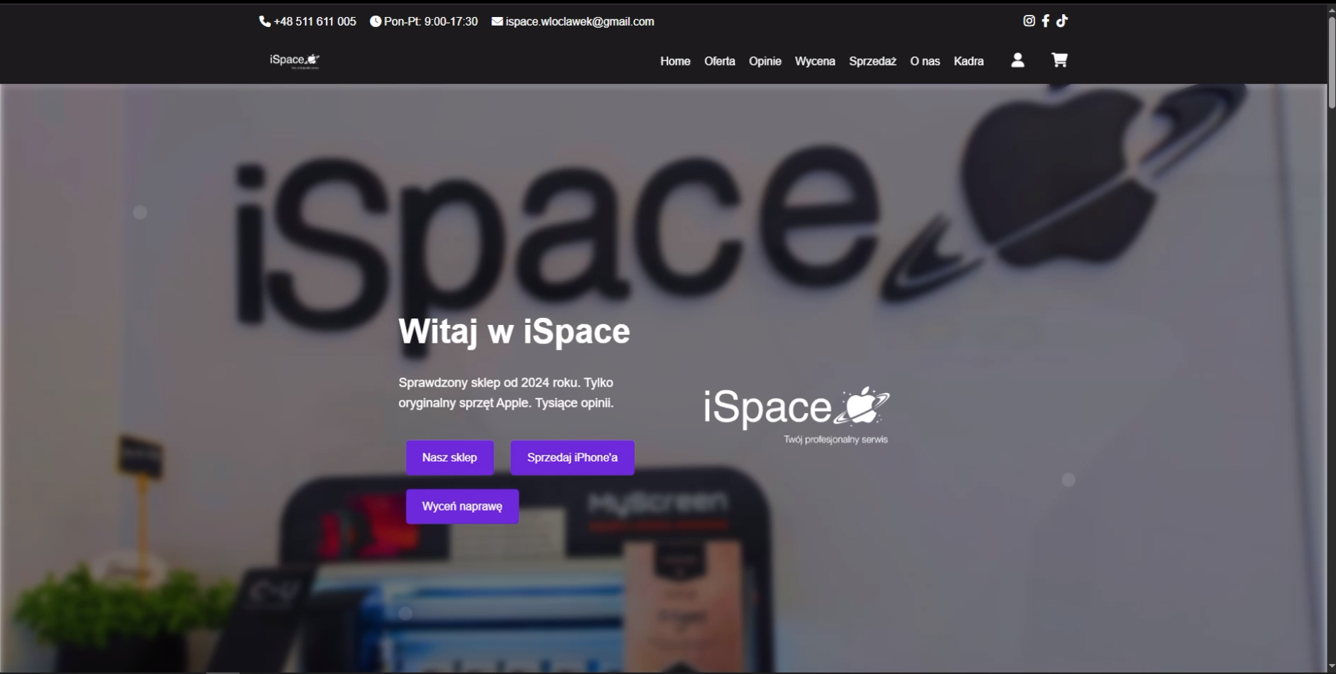 Strona sklep dla serwisu